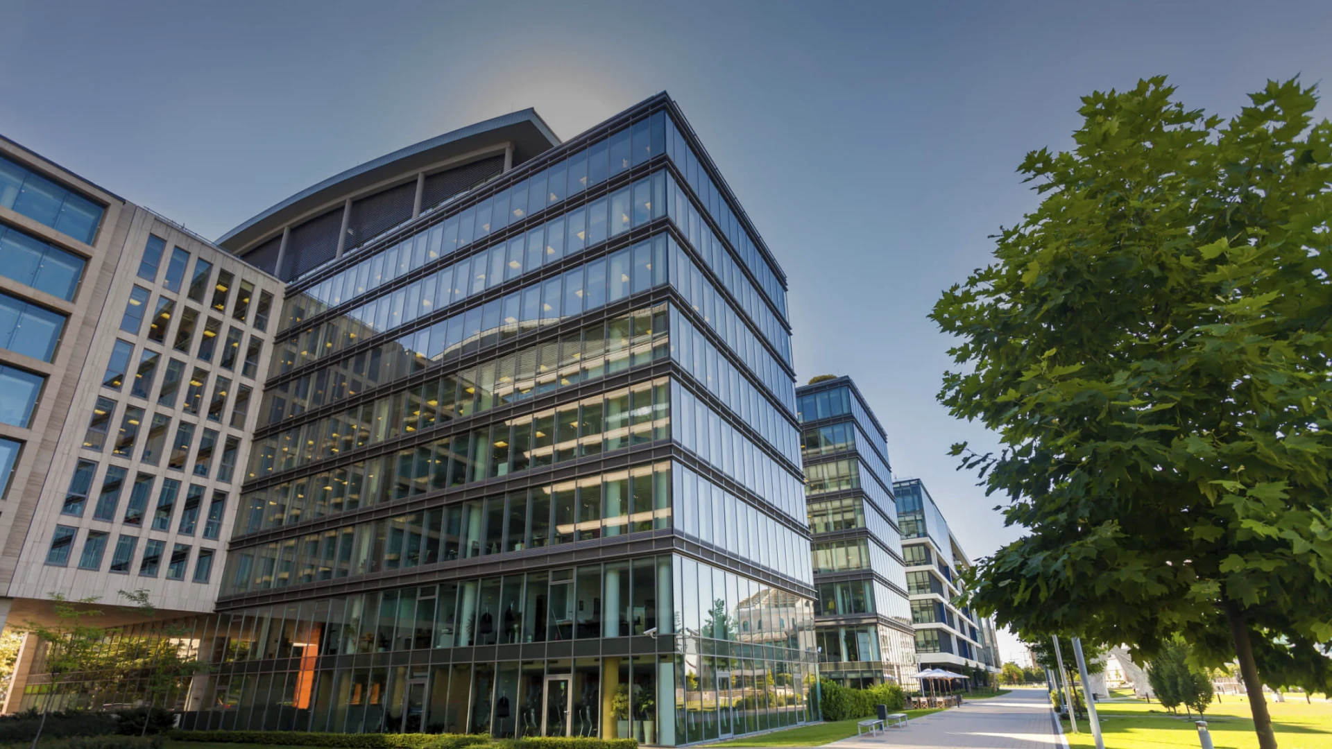A commercial office property of the kind Facility Service Group maintains across Houston